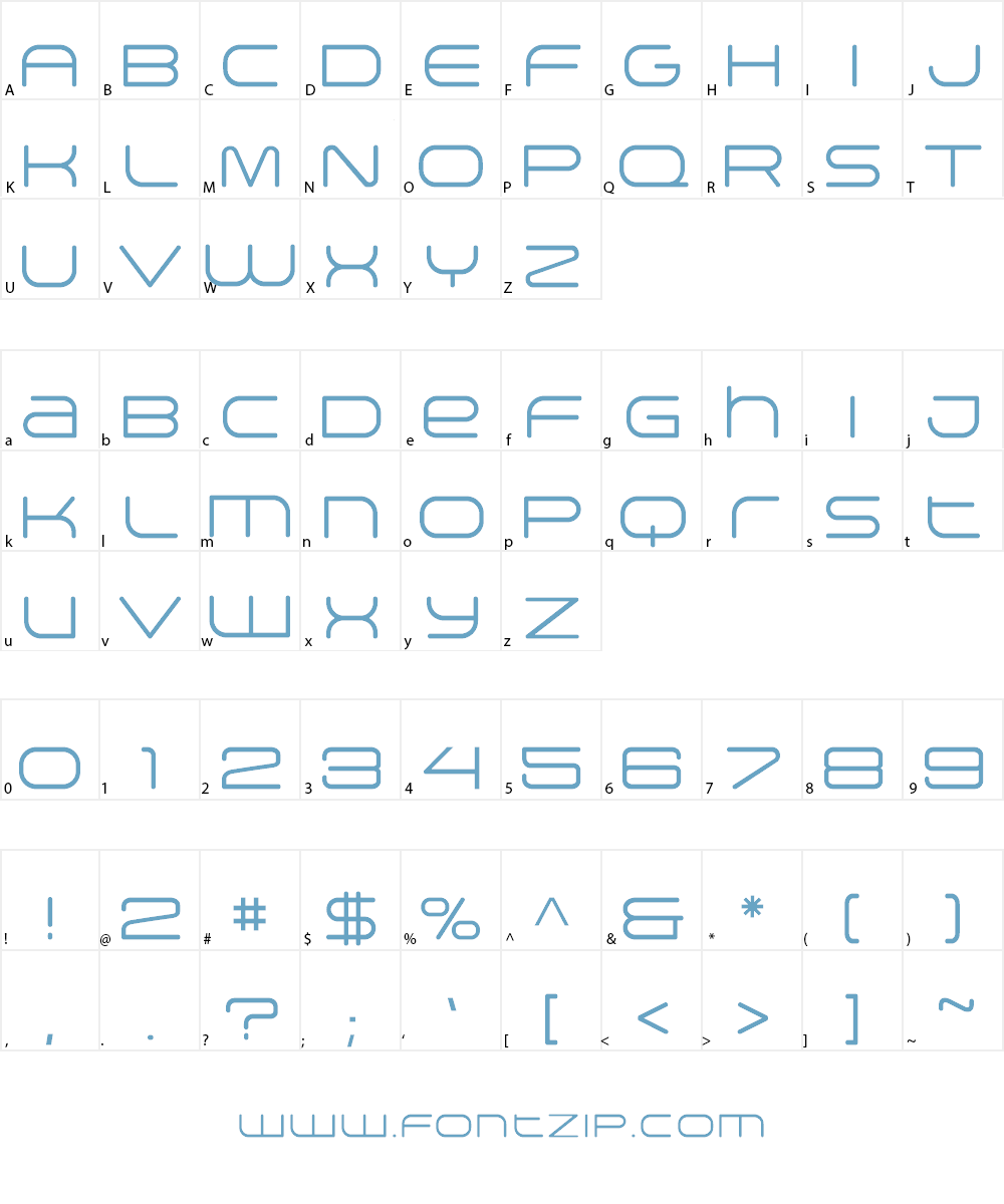 Arkitech Round Font Character